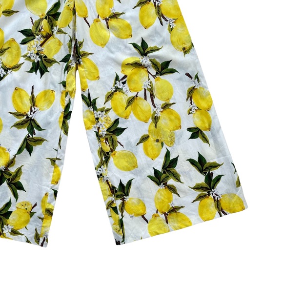 Boohoo Lemon Print Tie-front Culotte Jumpsuit - Picture 5 of 8